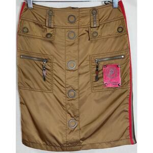 NWT SPORTALM KITZBUHEL Skirt Brown Solid Pockets Women Size EU34